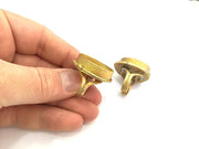 Raw Brass Adjustable Ring Blank (25x18mm Blank) G3409