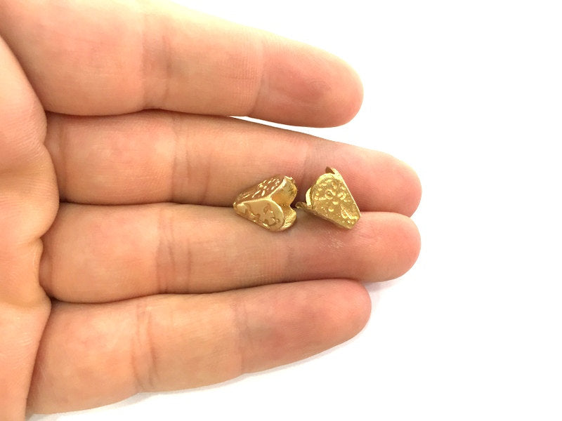 2 Raw Brass Cones  Findings 13x10mm G3418