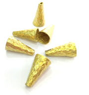 2 Raw Brass Cones  Findings 18x10mm G3419