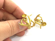 Raw Brass Adjustable Ring Blank  (8mm Blank) , Bezel Settings,Cabochon Base,Mountings G3420