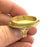 Raw Brass Ring Bezel Base Settings Blank Cabochon Base Mountings Raw Brass Adjustable Ring Blank (30x22mm Blank)  G3412