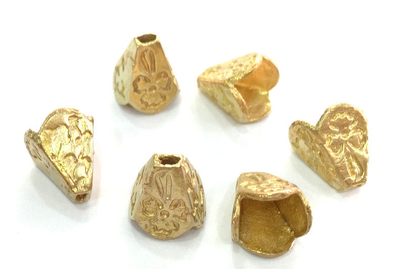 2 Raw Brass Cones  Findings 13x10mm G3418