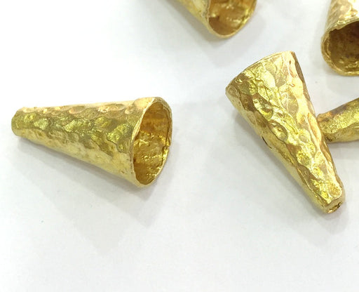2 Raw Brass Cones  Findings 18x10mm G3419