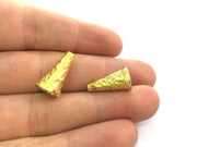 2 Raw Brass Cones  Findings 18x10mm G3419