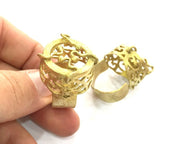 Raw Brass Adjustable Ring Blank  (20mm Blank)  , Bezel Settings,Cabochon Base,Mountings G3422