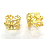 Adjustable Ring Blank (4mm and 5mm Blank) , Gold Plated Brass G3429