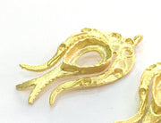 Gold Plated Brass Mountings ,  Blanks  45x22 mm (15x10 mm blank) G3431