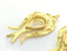 Gold Plated Brass Mountings ,  Blanks  45x22 mm (15x10 mm blank) G3431