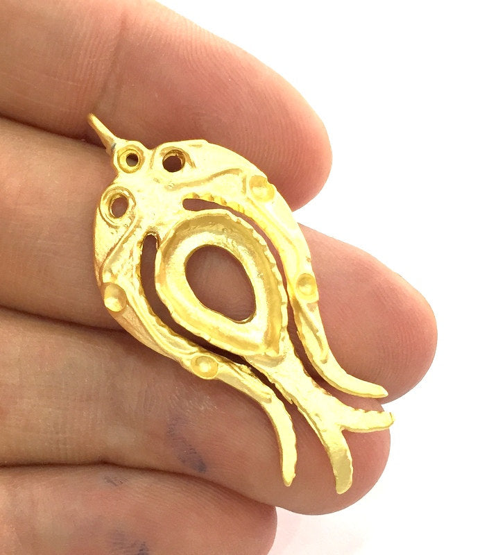 Gold Plated Brass Mountings ,  Blanks  45x22 mm (15x10 mm blank) G3431