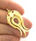Gold Plated Brass Mountings ,  Blanks  45x22 mm (15x10 mm blank) G3431