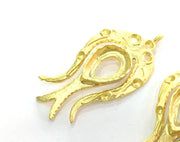 Gold Plated Brass Mountings ,  Blanks  45x22 mm (15x10 mm blank) G3431