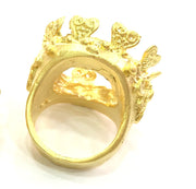 Adjustable Ring Blank (20mm Blank), Gold Plated Brass G3435