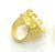 Adjustable Ring Blank (20mm Blank), Gold Plated Brass G3435