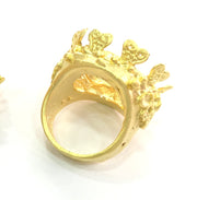 Adjustable Ring Blank (20mm Blank), Gold Plated Brass G3435