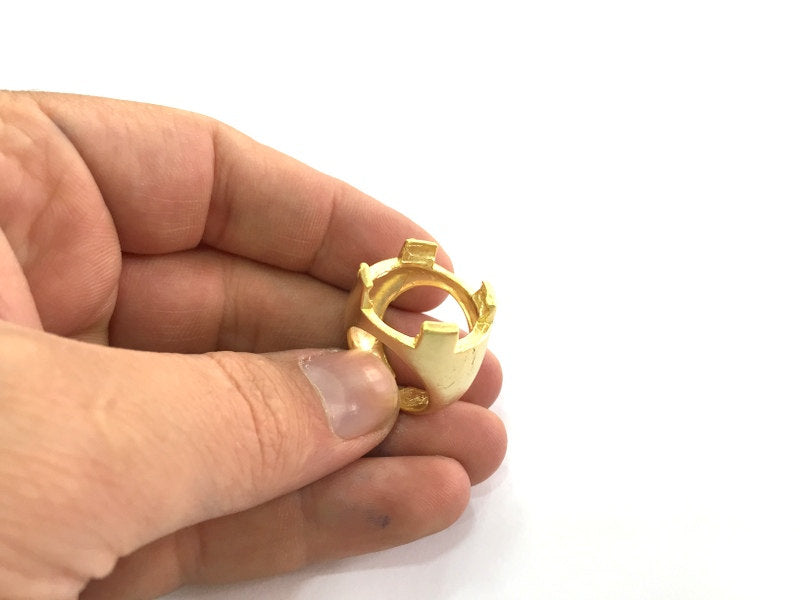 Adjustable Ring Blank (18mm Blank), Gold Plated Brass G3440