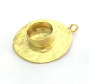 Gold Plated Brass Mountings ,  Blanks   (10 mm blank) G5839