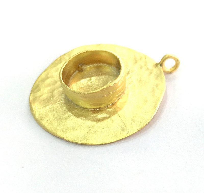 Gold Plated Brass Mountings ,  Blanks   (10 mm blank) G5839