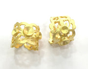 Adjustable Ring Blank (4mm and 5mm Blank) , Gold Plated Brass G3429