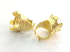 Adjustable Ring Blank (23x16mm Blank) , Gold Plated Brass G3445