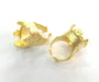 Adjustable Ring Blank (23x16mm Blank) , Gold Plated Brass G3445