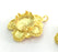 Gold Plated Brass Mountings ,  Blanks   (14 mm blank) G3446