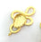 Gold Plated Brass Mountings ,  Blanks  48x30 mm (18x13 mm blank) G3432