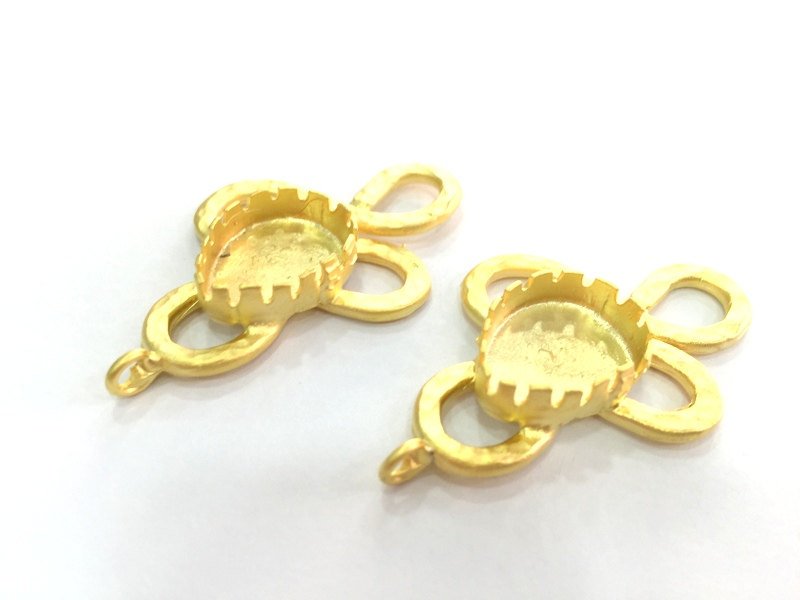 Gold Plated Brass Mountings ,  Blanks  48x30 mm (18x13 mm blank) G3432