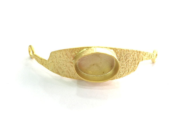 Gold Plated Brass Mountings ,  Blanks   (20x13 mm blank) G3450
