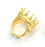 Adjustable Ring Blank (20mm Blank) , Gold Plated Brass G3438