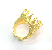 Adjustable Ring Blank (20mm Blank) , Gold Plated Brass G3438