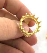 Adjustable Ring Blank (20mm Blank) , Gold Plated Brass G3438