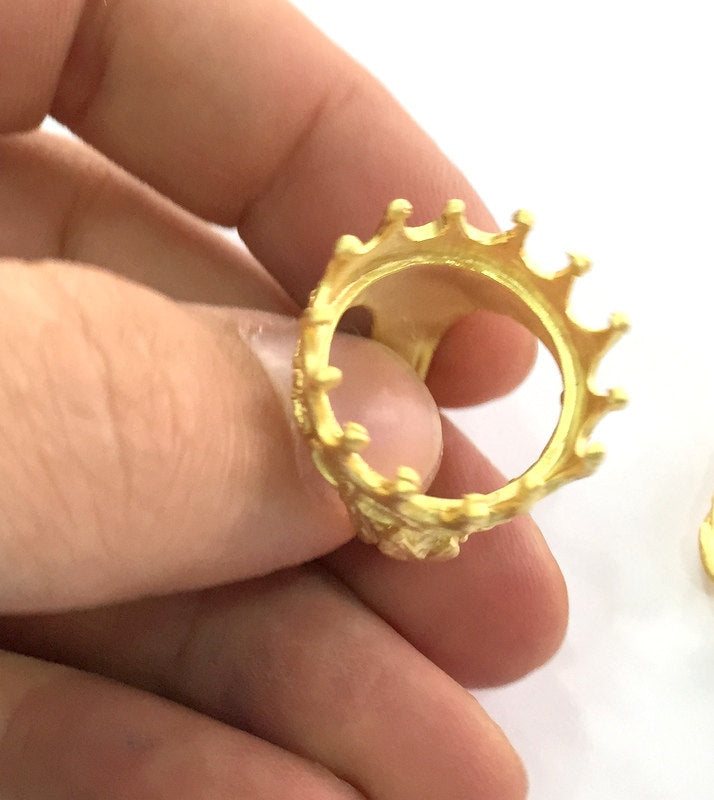 Adjustable Ring Blank (20mm Blank) , Gold Plated Brass G3438