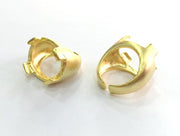 Adjustable Ring Blank (18mm Blank), Gold Plated Brass G3440