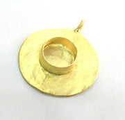Gold Plated Brass Mountings ,  Blanks   (10 mm blank) G5839