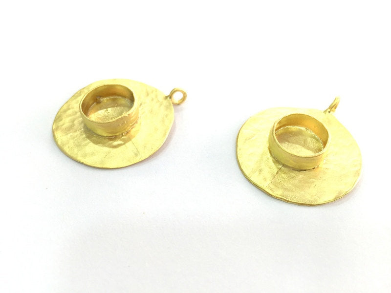Gold Plated Brass Mountings ,  Blanks   (10 mm blank) G5839