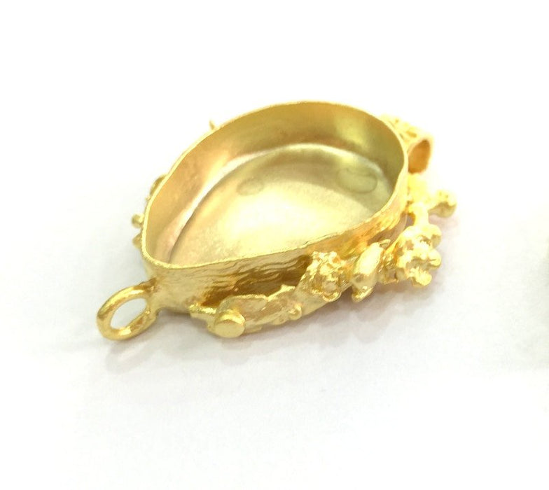 Gold Plated Brass Mountings ,  Blanks  43x30 mm (28x20 mm blank) G3442