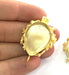 Gold Plated Brass Mountings ,  Blanks  43x30 mm (28x20 mm blank) G3442