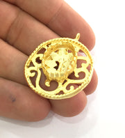 Gold Plated Brass Mountings ,  Blanks  33 mm (18x13 mm blank) G3443