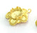 Gold Plated Brass Mountings ,  Blanks   (14 mm blank) G3446