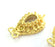 Gold Plated Brass Mountings ,  Blanks   (14x10 mm blank) G3447