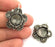 Antique Silver Plated Brass  Mountings , Blanks (14 mm blank) G3461