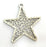 Star Pendants , Antique Silver Plated 65 mm   G3485