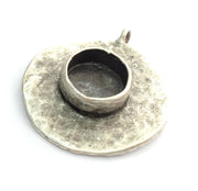 Antique Silver Color  Brass  Mountings , Blanks (12 mm blank) G5270