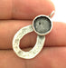 2 Silver Pendant Blank Base Setting Necklace Blank Mountings  Antique Silver Plated Brass   (10 mm blank) G3470