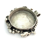 Antique Silver Plated Brass  Mountings , Blanks (30 mm blank) G3471
