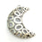 Moon Pendants , Antique Silver Plated Metal  68x28 mm   G3484