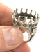 Adjustable Ring Blank (20mm Blank) , Antique Silver Plated Brass G3496