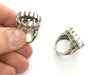Adjustable Ring Blank (20mm Blank) , Antique Silver Plated Brass G3496