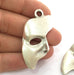20 Pcs Mask Pendants , Antique Silver Plated Metal  52x28 mm   G13818