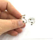 Adjustable Ring Blank (4mm Blank) , Antique Silver Plated Brass G3498